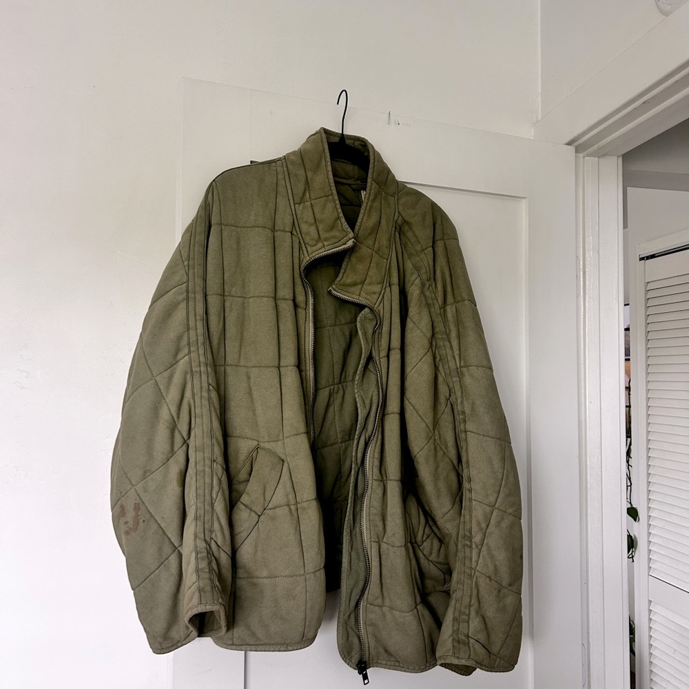 Free People Green Winter Jacket Size L